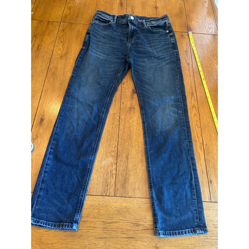 American Eagle Slim Straight Jeans Mens 34x32 Blue Excellent Stretch Denim